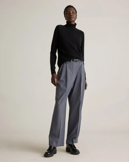 Mongolian Cashmere Turtleneck Sweater - XS / Heather Grey