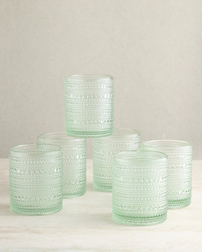 Jupiter Short Glass Tumbler (Set of 6) - One Size / Fern Green