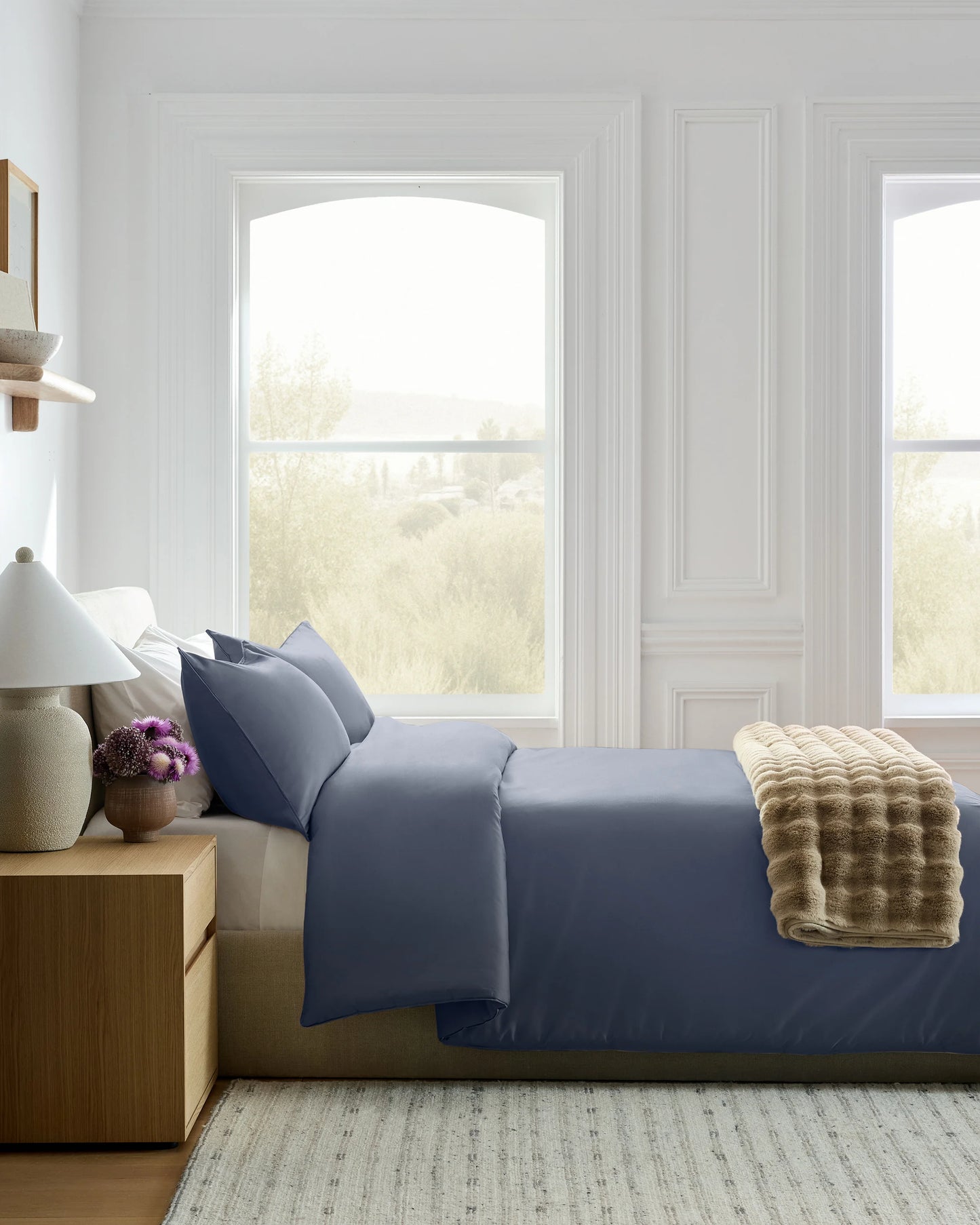 Organic Cotton Sateen Comforter - Twin / Mineral