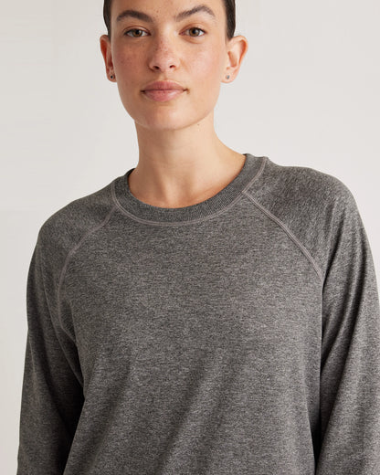 Flowknit Pullover Crew - XS / Heather Deep Navy
