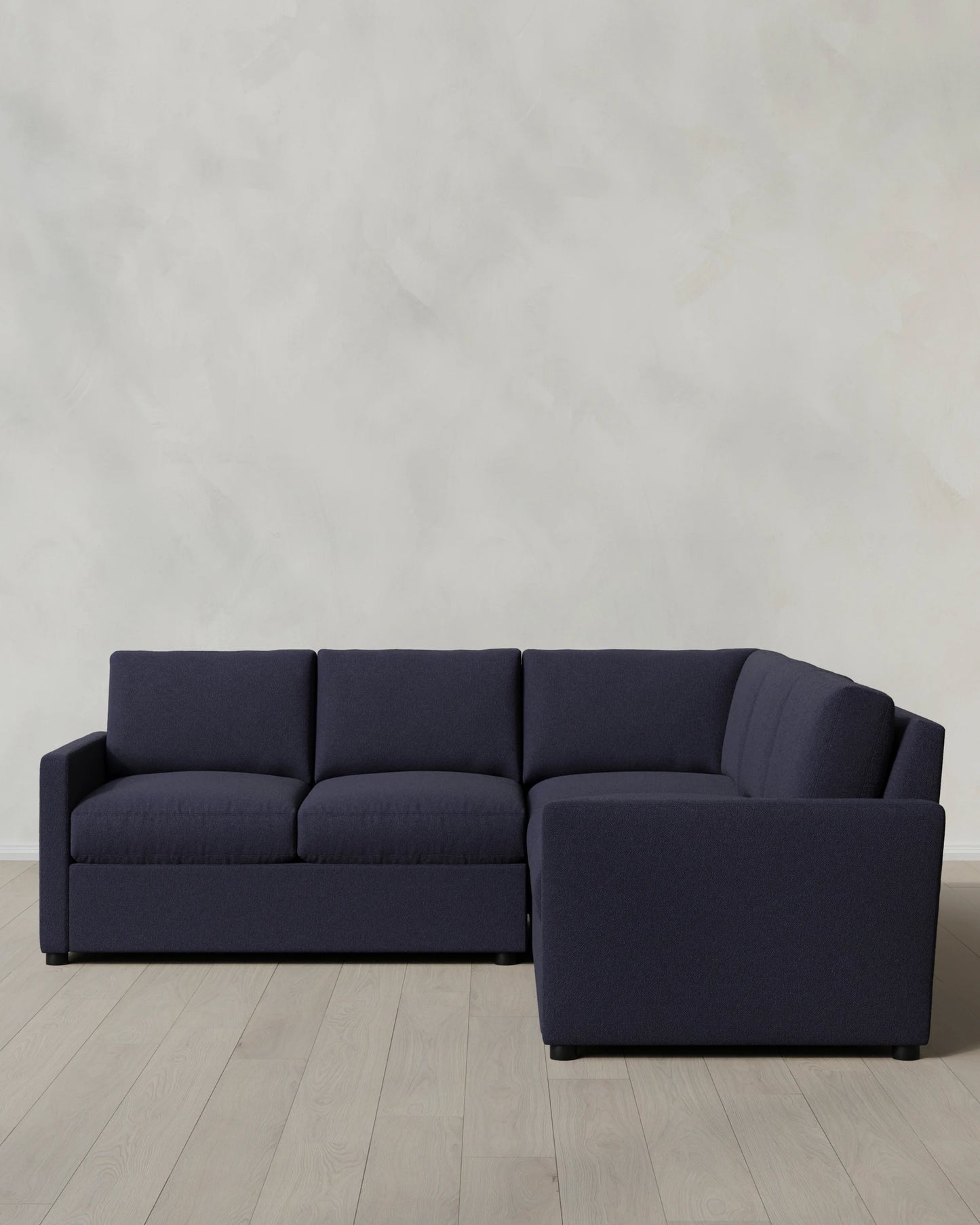 Brennan L Sectional in Performance Basketweave - 99x99 / Flax