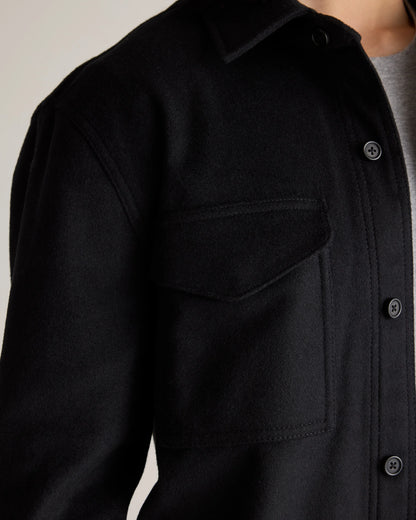 Italian Wool Overshirt - XXXL / Black