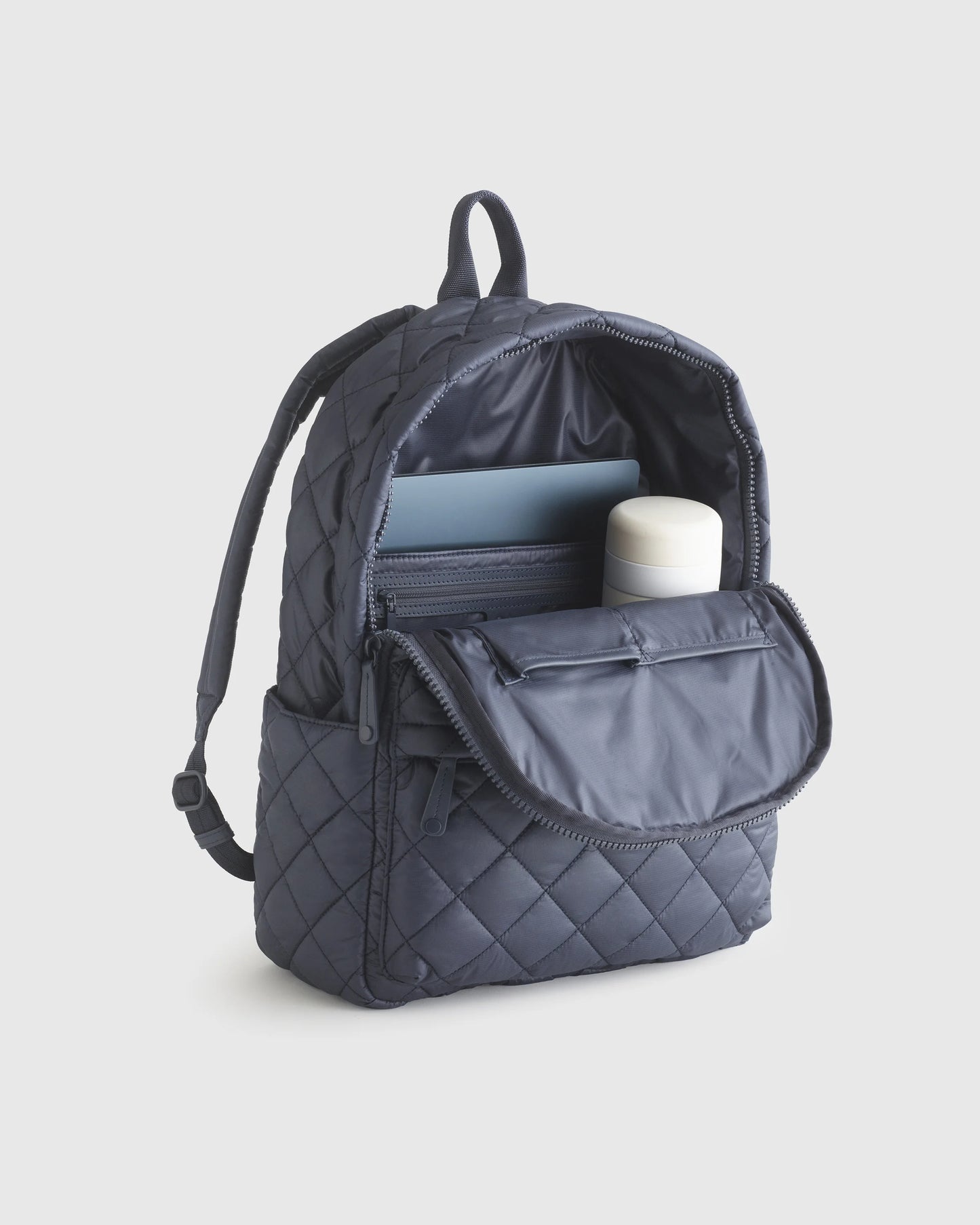 Transit Quilted Commuter Backpack - One Size / Taupe Brown