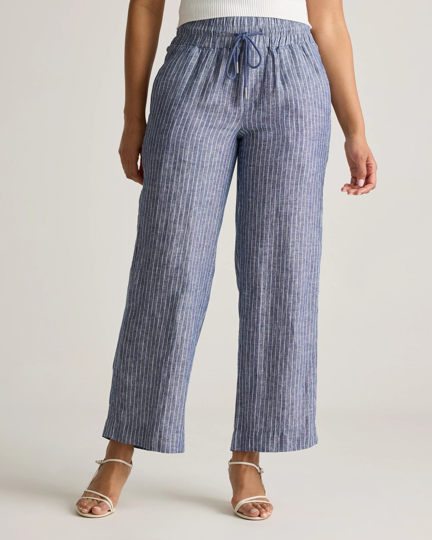 100% European Linen Wide Leg Pants - XS / Flax