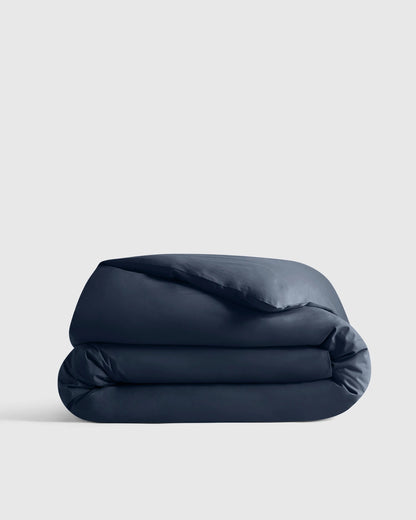 Organic Crisp Percale Duvet Cover - Twin / Ivory