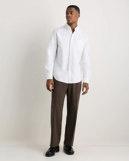 100% Organic Cotton Oxford Shirt - XS / Light Pink Stripe