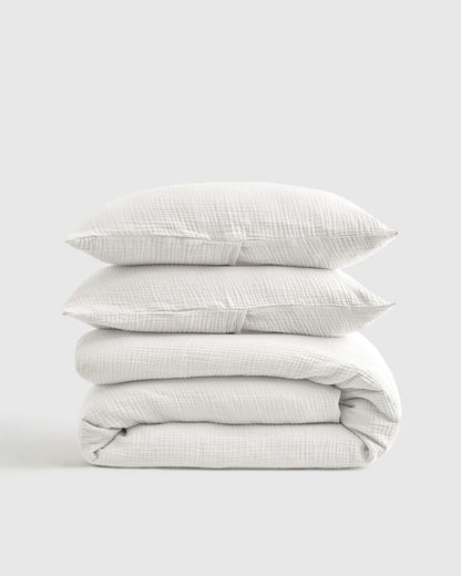 Organic Cotton Gauze Dream Quilt Set - Twin / Dried Sage