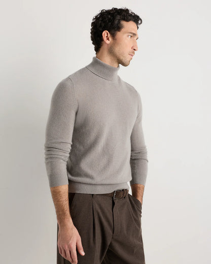 Mongolian Cashmere Turtleneck Sweater - S / Black