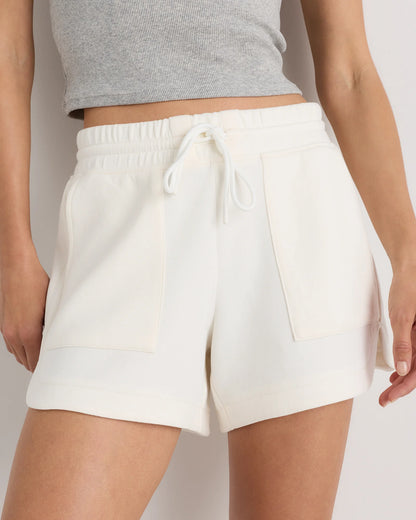 CloudComfort High-Rise Sweatshorts - XS / Pebble Beige