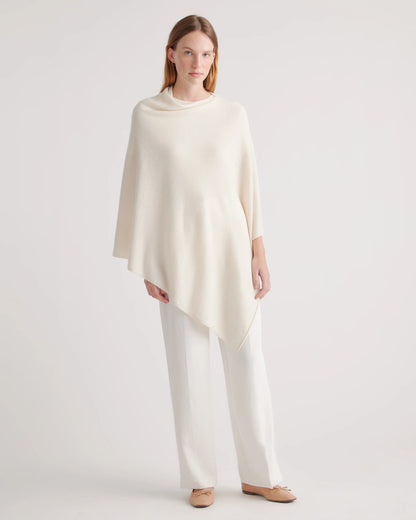 Mongolian Cashmere Poncho - One Size / Heather Grey