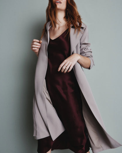 100% Washable Silk Slip Dress - XS / Black
