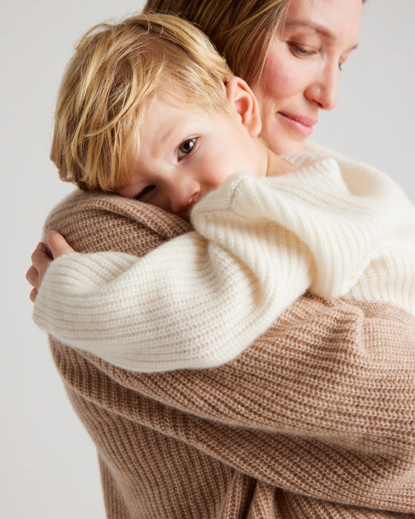 Washable Cashmere Fisherman Tunic Sweater - 3-6M / Heather Grey