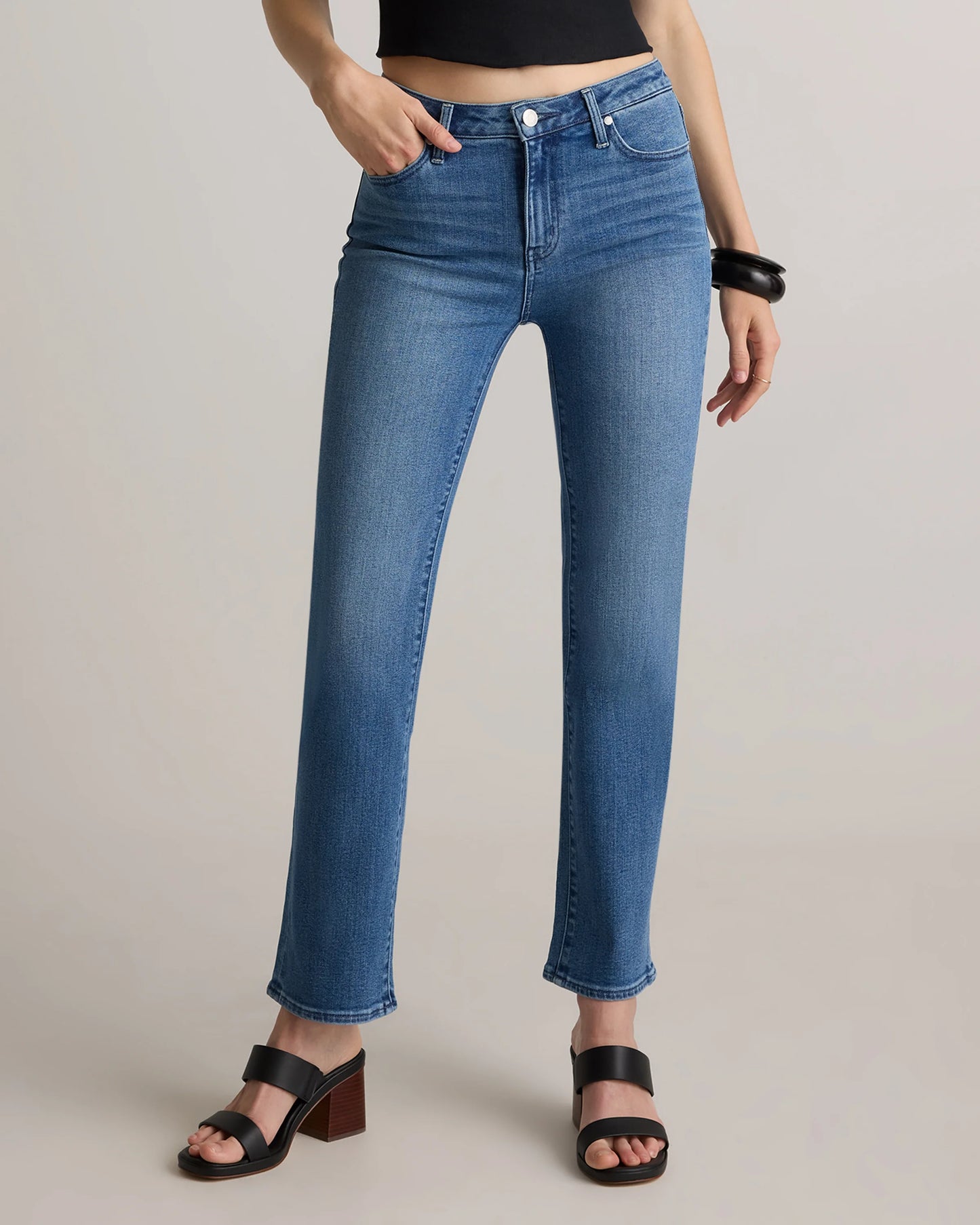 Bella Stretch Straight Jeans - 24 / Midnight Blue