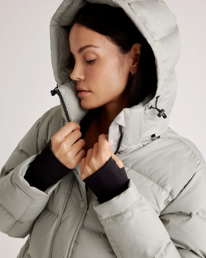 Responsible Down Cropped Puffer Jacket - XS / Shiny Black