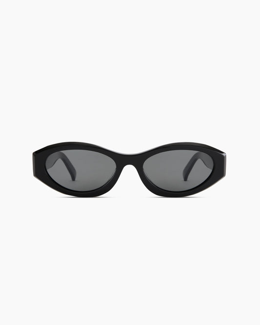 Milan Polarized Acetate Sunglasses - One Size / Black with Grey lens