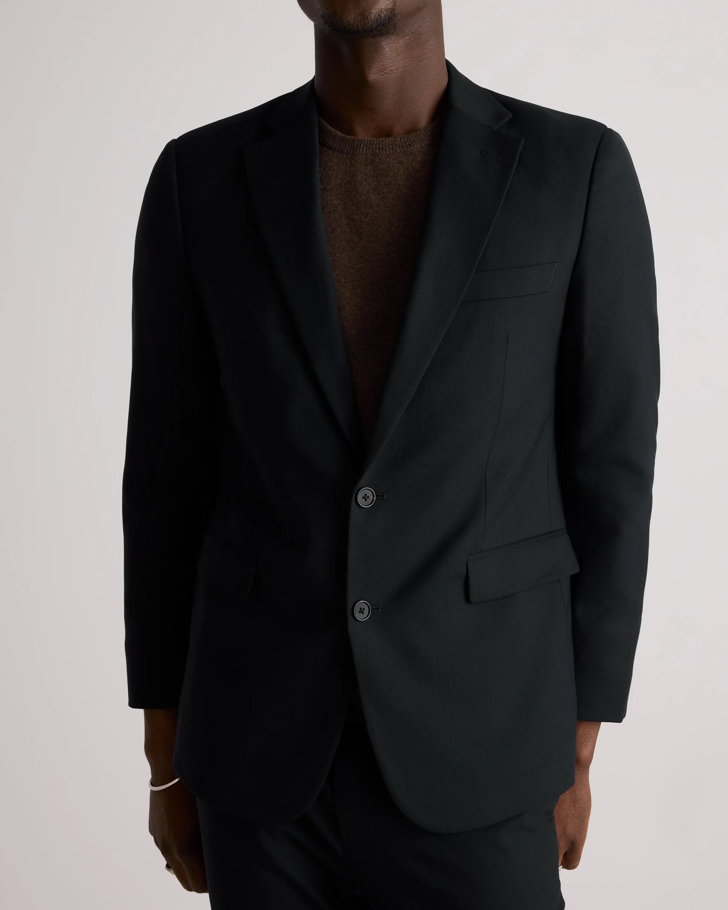 Stretch Wool Blazer - S / Grey Melange