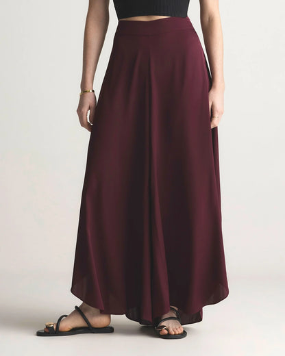 Washable Stretch Silk Palazzo Pants - XS / Black