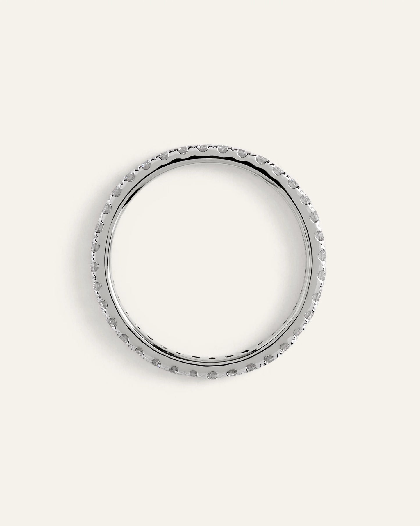 14K Gold Lab Grown Diamond Pave Eternity Band - 0.65ctw - 4 / Yellow Gold