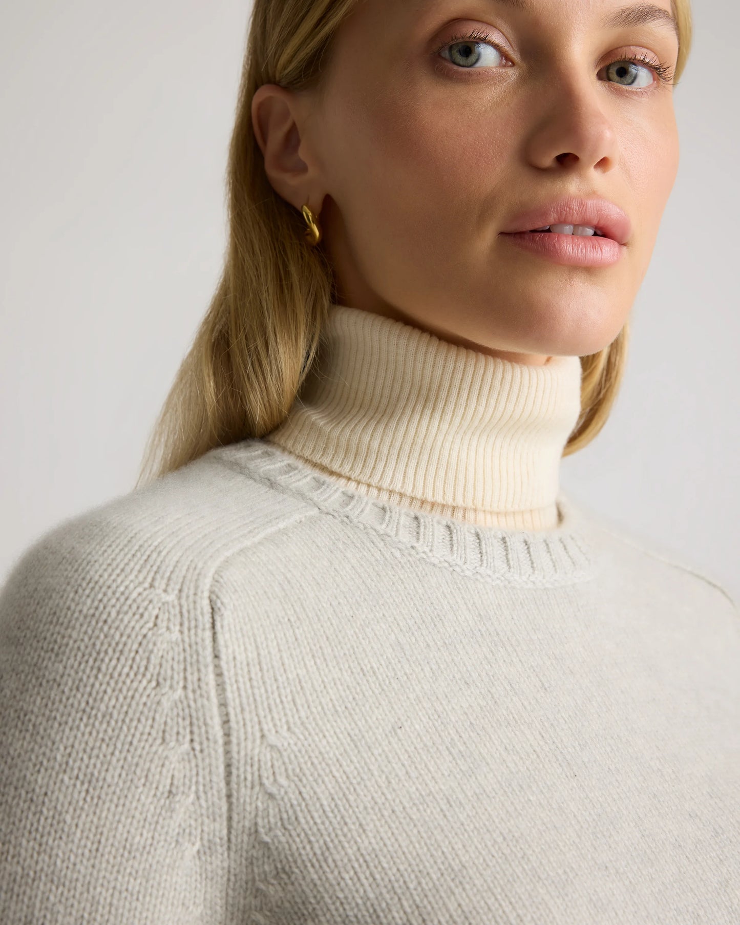 Luxe Baby Cashmere Crewneck Sweater - XS / Creamy Cortado
