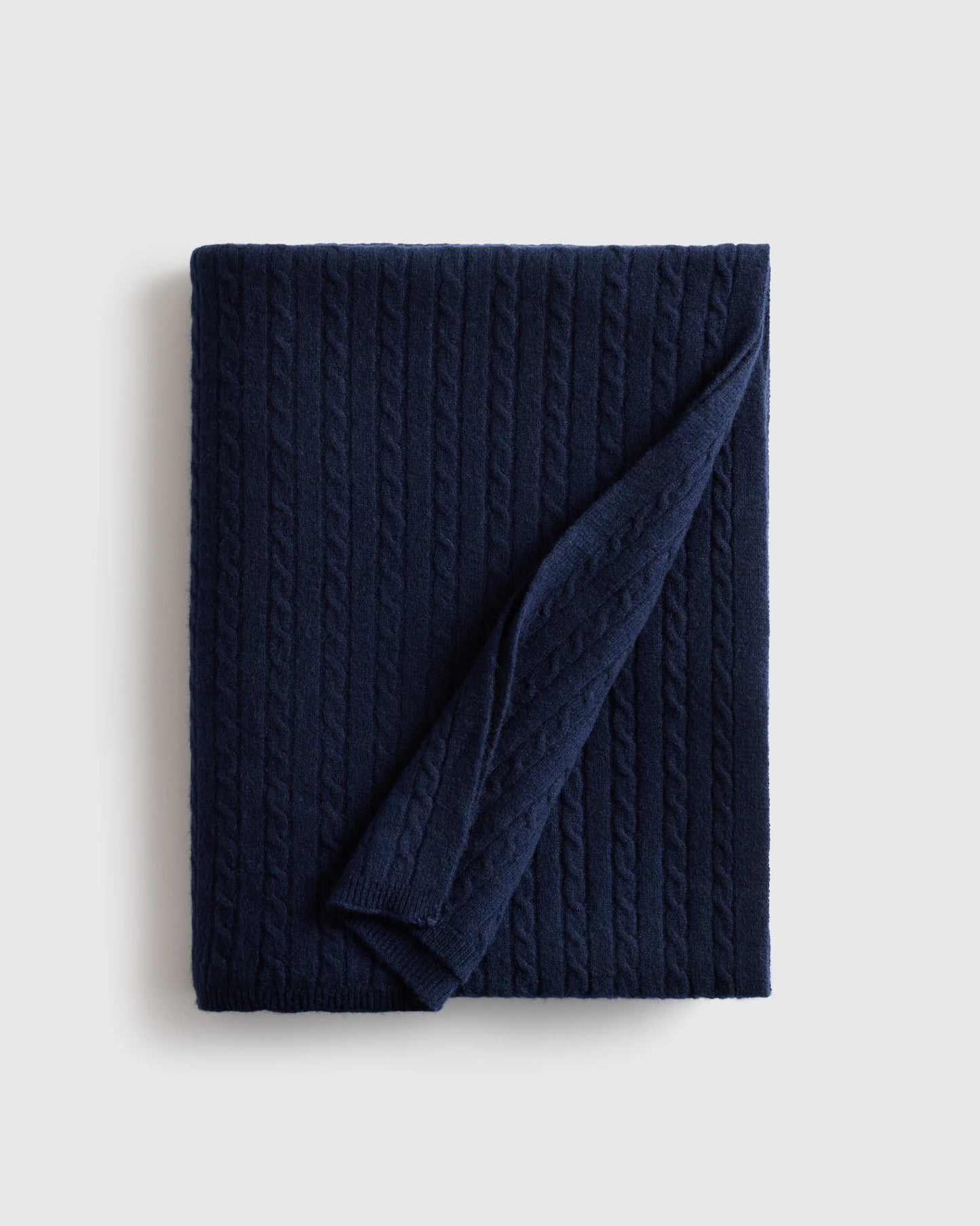 Cable Knit Cashmere Throw - 50x70 / Limoncello