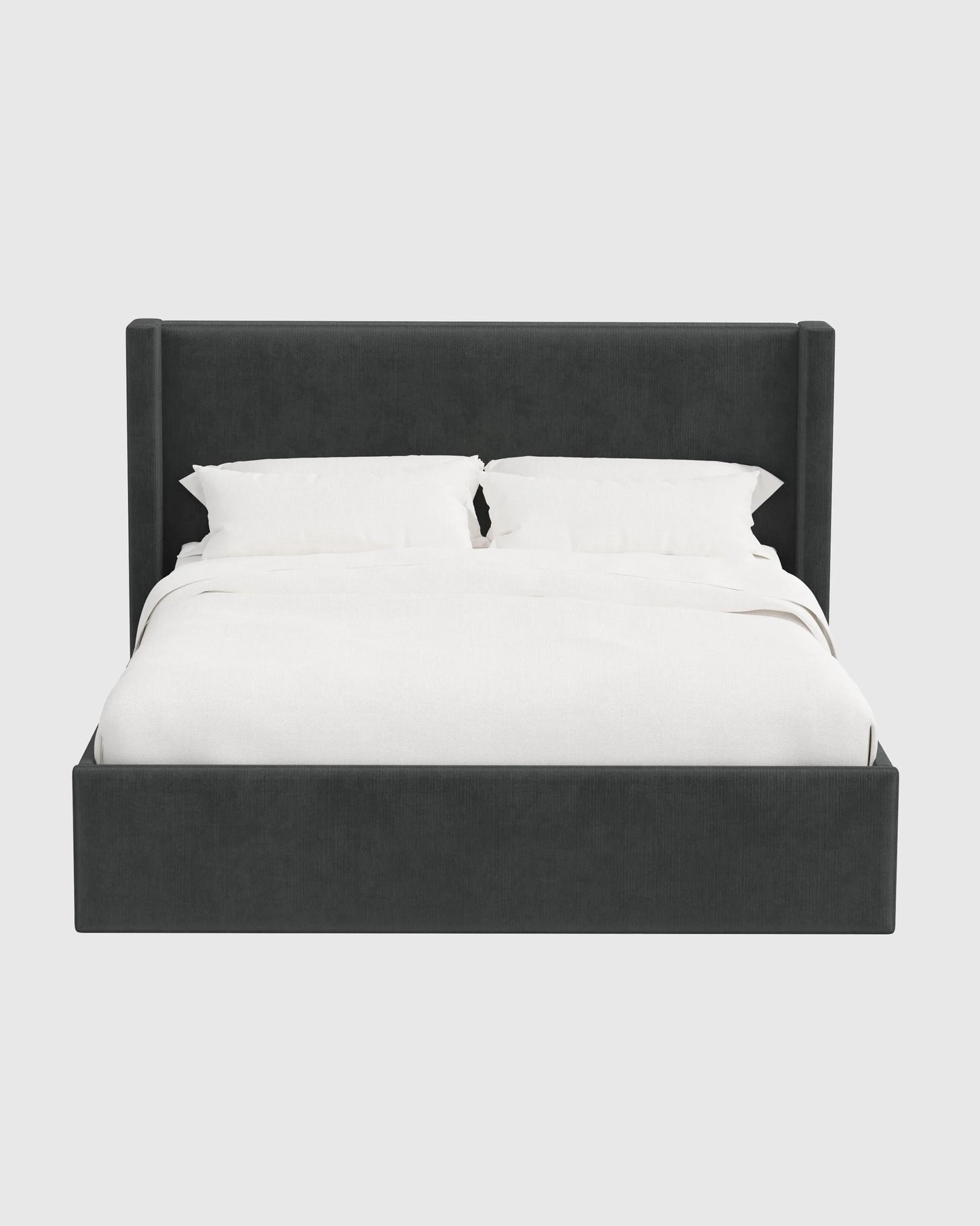 Wingback Bed in Performance Velvet - Full / Butterscotch