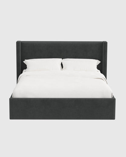 Wingback Bed in Performance Velvet - Full / Butterscotch