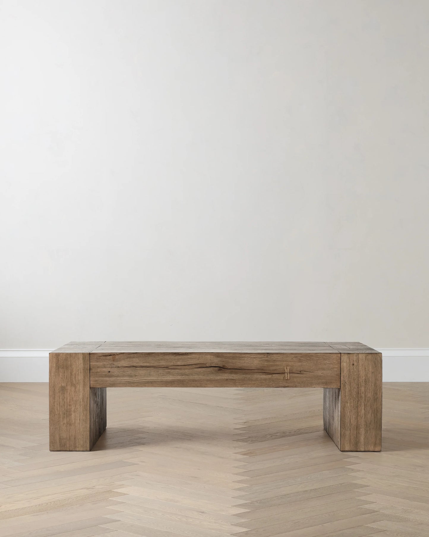 Reclaimed Oak Waterfall Coffee Table - 60" / Weathered Oak