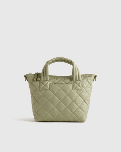 Transit Quilted Small Crossbody Tote - One Size / Taupe Brown