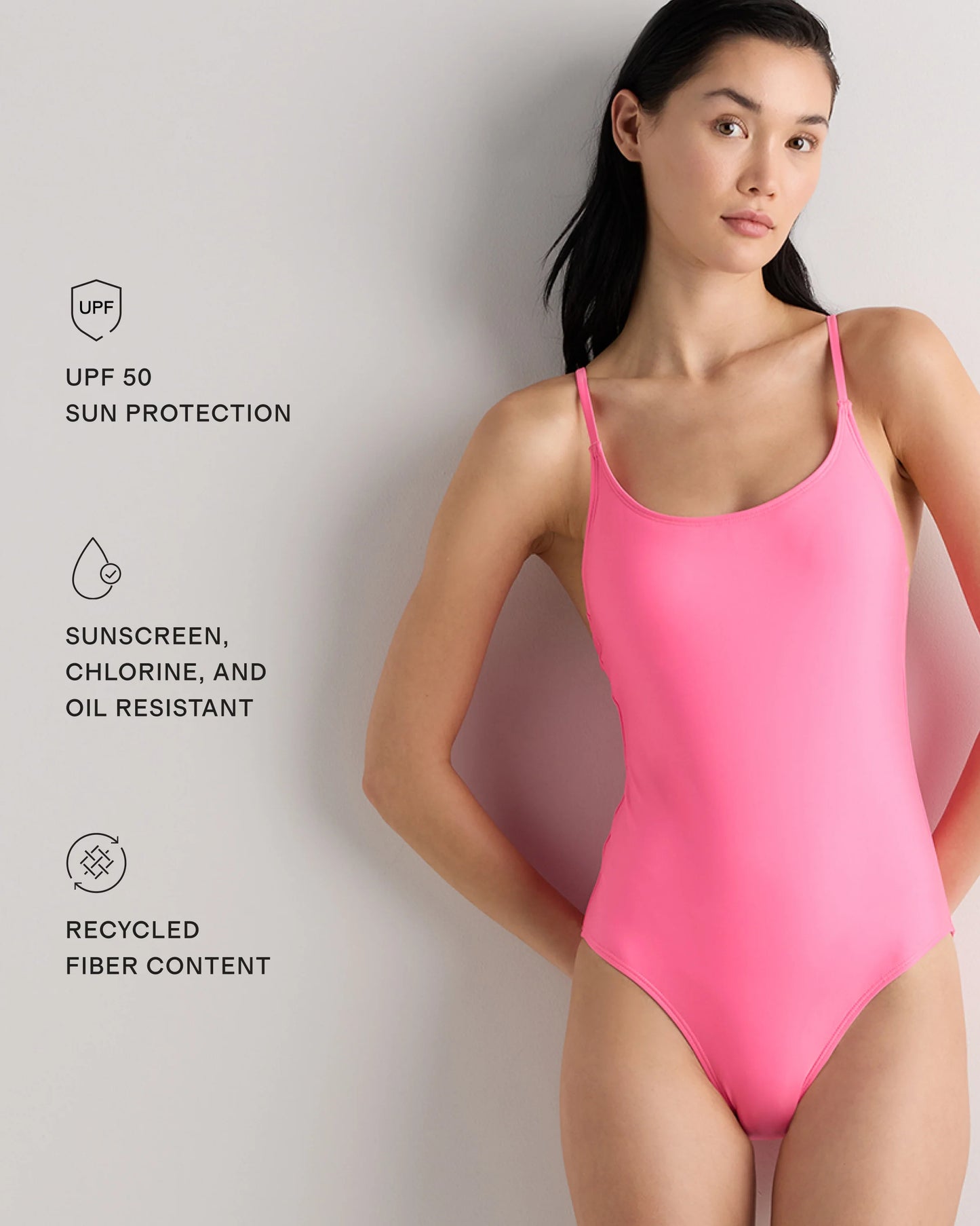 Italian Cami One-Piece Swimsuit - XS / Black