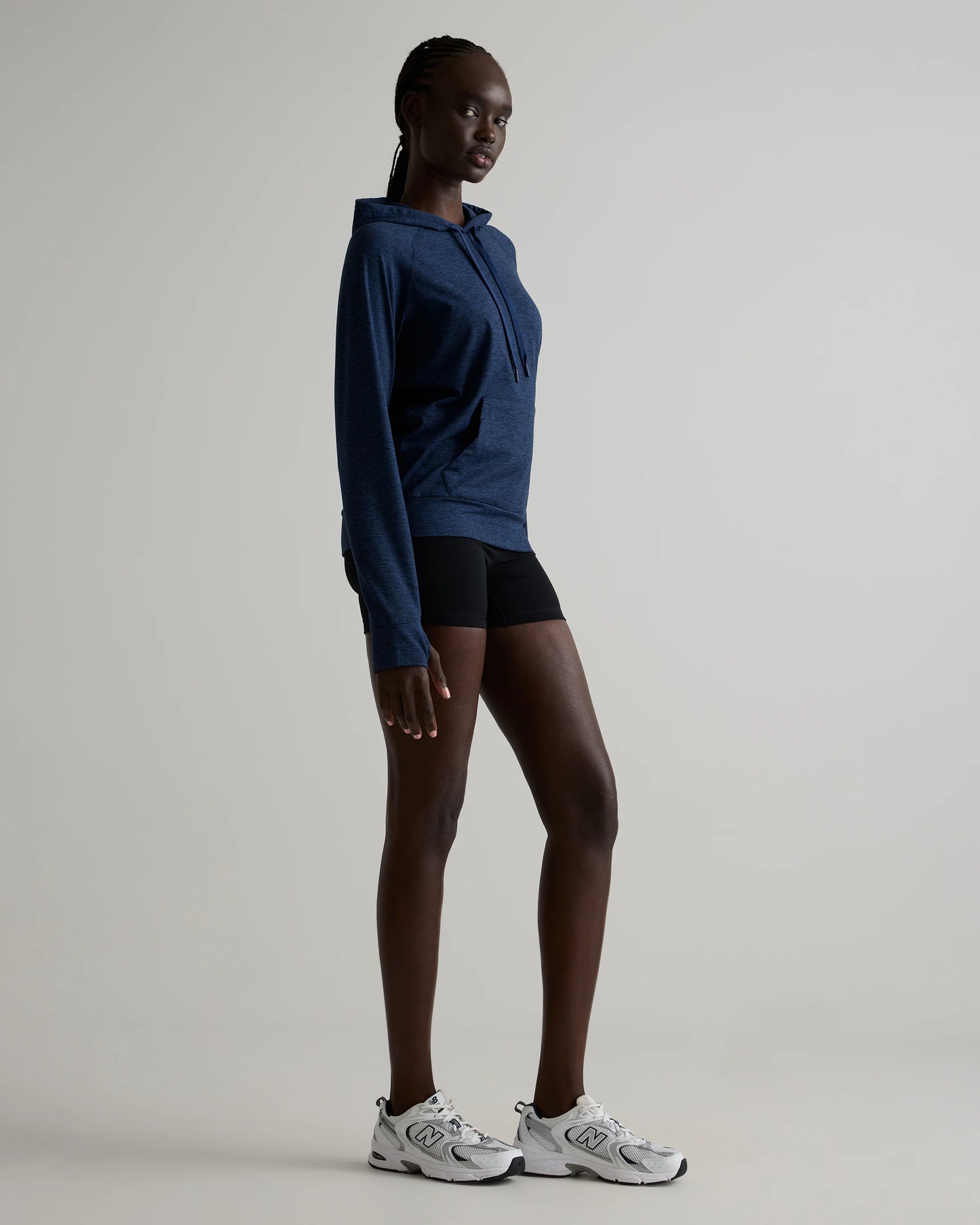 Flowknit Pullover Hoodie - XS / Heather Navy