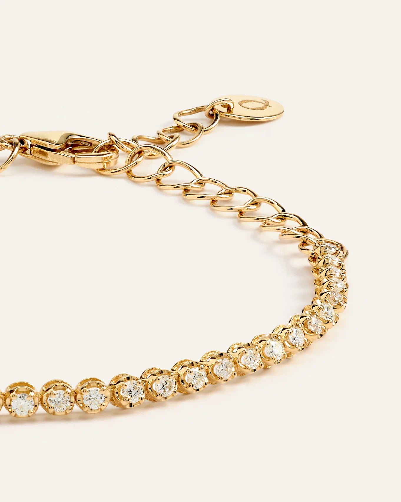14K Gold Diamond Petite Tennis Bracelet - 0.50ctw - One Size / Yellow Gold
