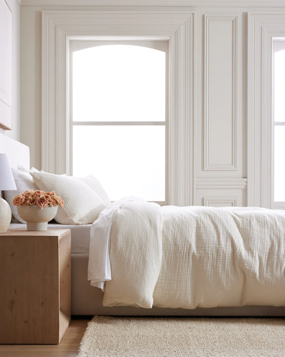 Organic Cotton Gauze Duvet Cover - Twin / Dried Sage