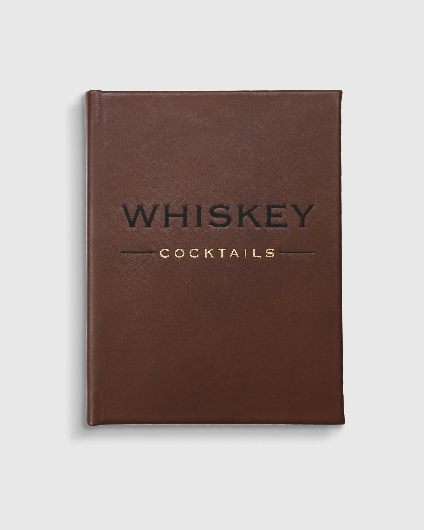 Whiskey Cocktails Leather Bound Book - One Size / No Color