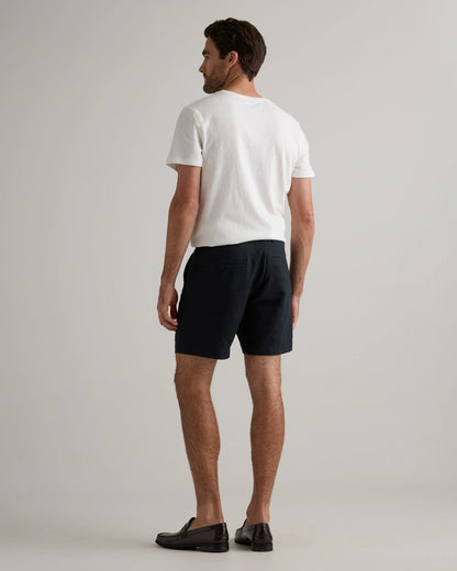 100% European Linen Trouser Shorts - 7" - S / Bayberry Olive