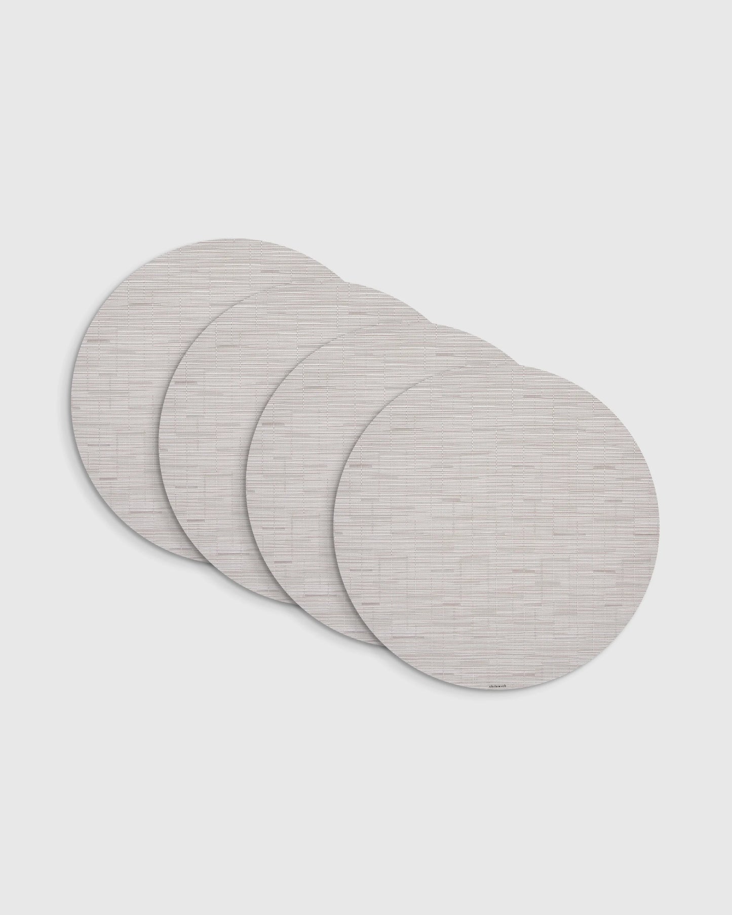 Bamboo Easy-Care Round Placemat, Set of 4 by Chilewich - One Size / Coconut