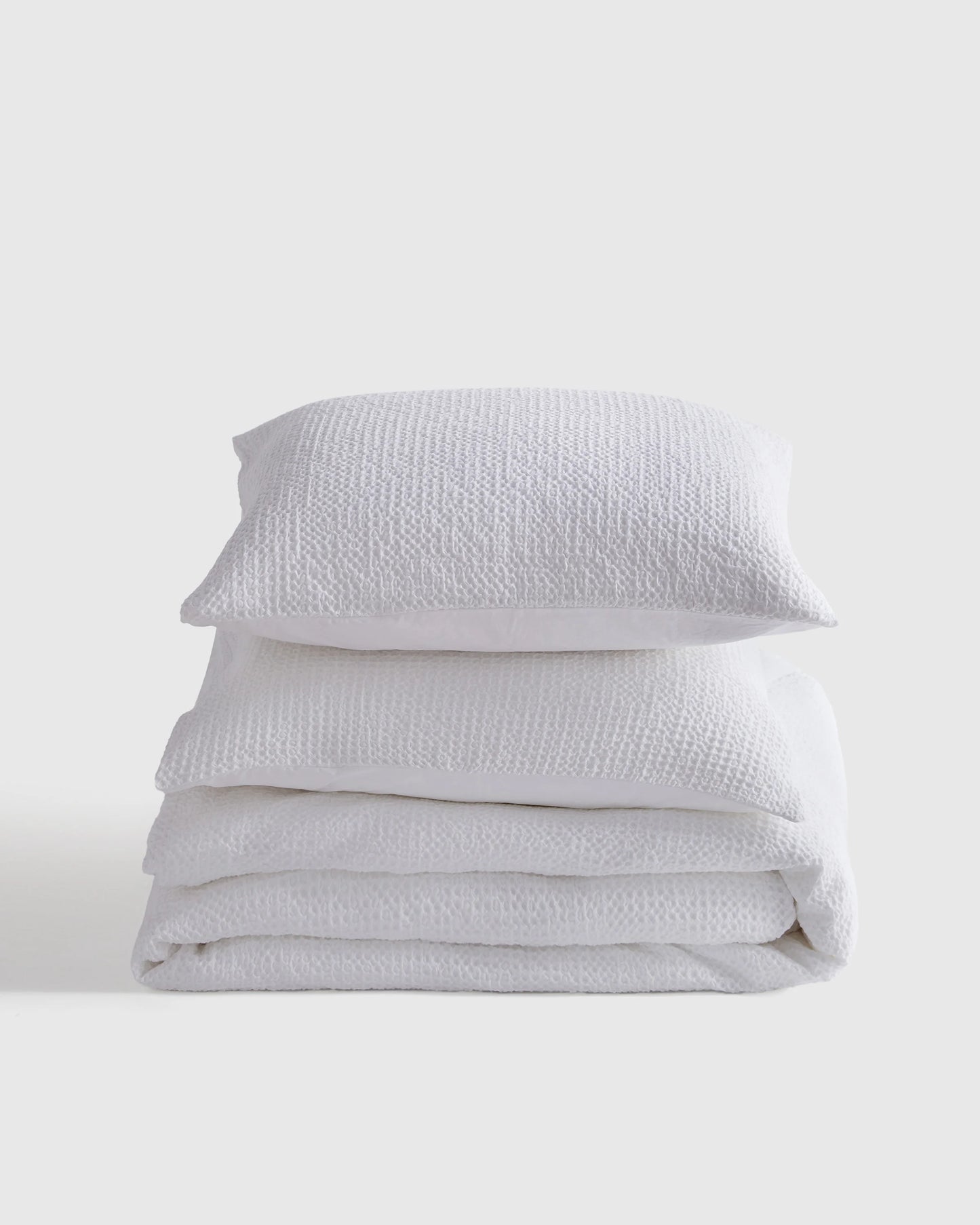Organic Luxe Honeycomb Duvet Cover Set - Twin / Mineral