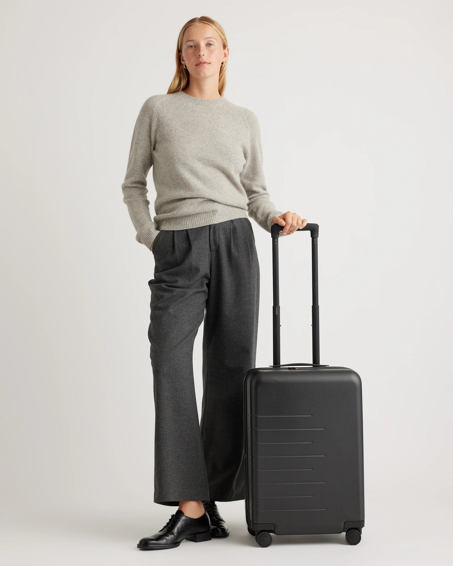 Expandable Small Carry-On & Large Check-In Suitcase Set - One Size / Dark Green