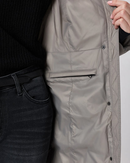 Responsible Down Belted Puffer Maxi Coat - XS / Morel Grey