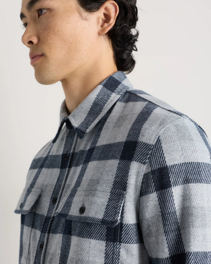 Stretch Sweater Fleece Shirt - S / Off-White