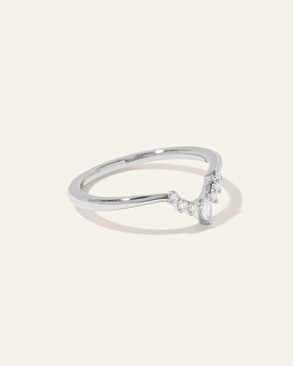 14K Gold Natural Diamond Pointed Tiara Band - 4 / Yellow Gold
