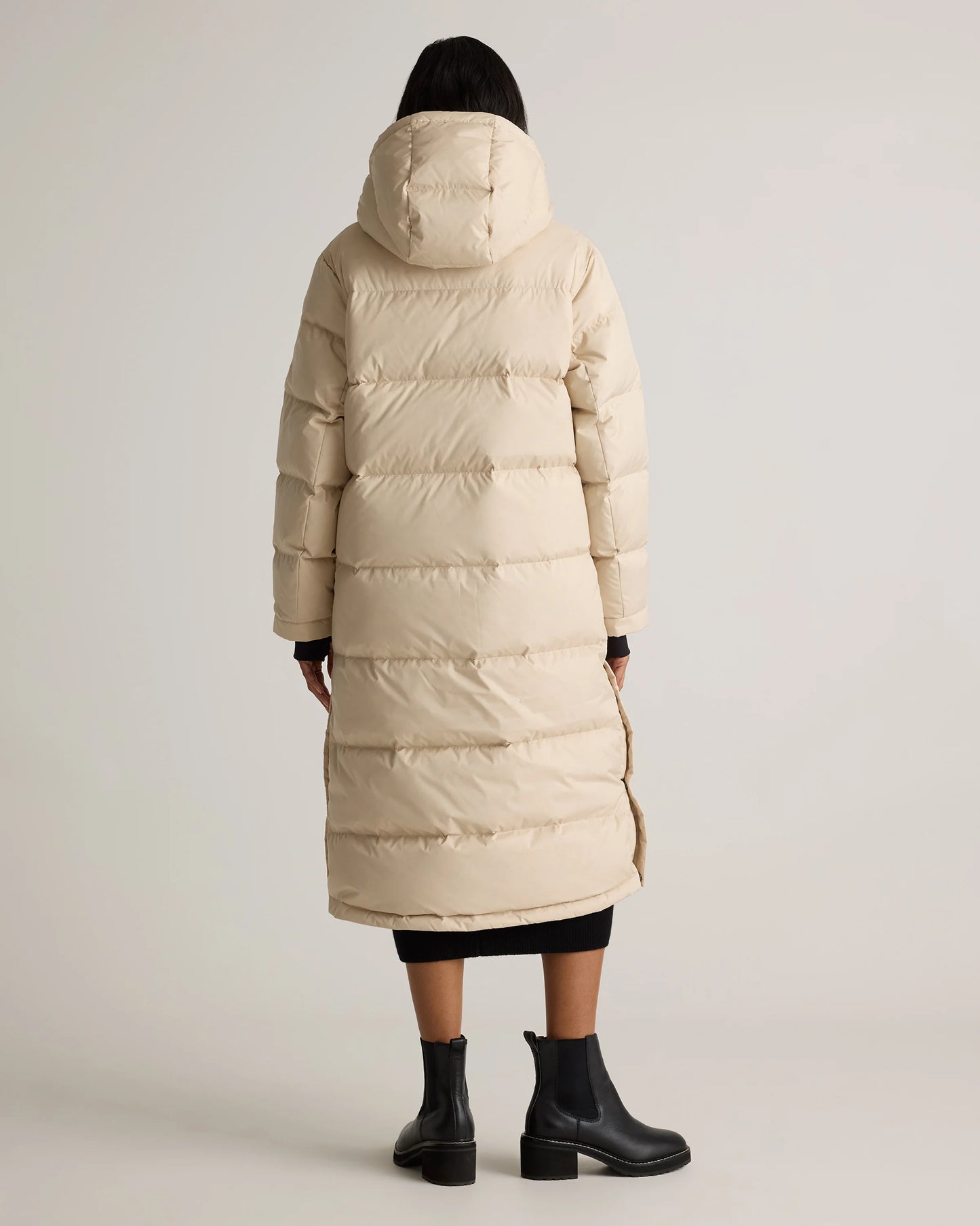 Responsible Down Long Puffer Jacket - XS / Black