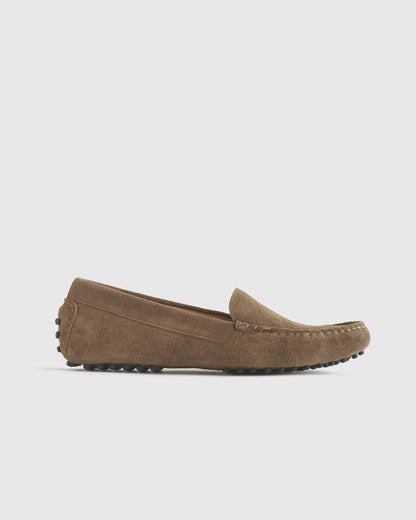 100% Suede Driver Loafer - 5 / Medium Brown