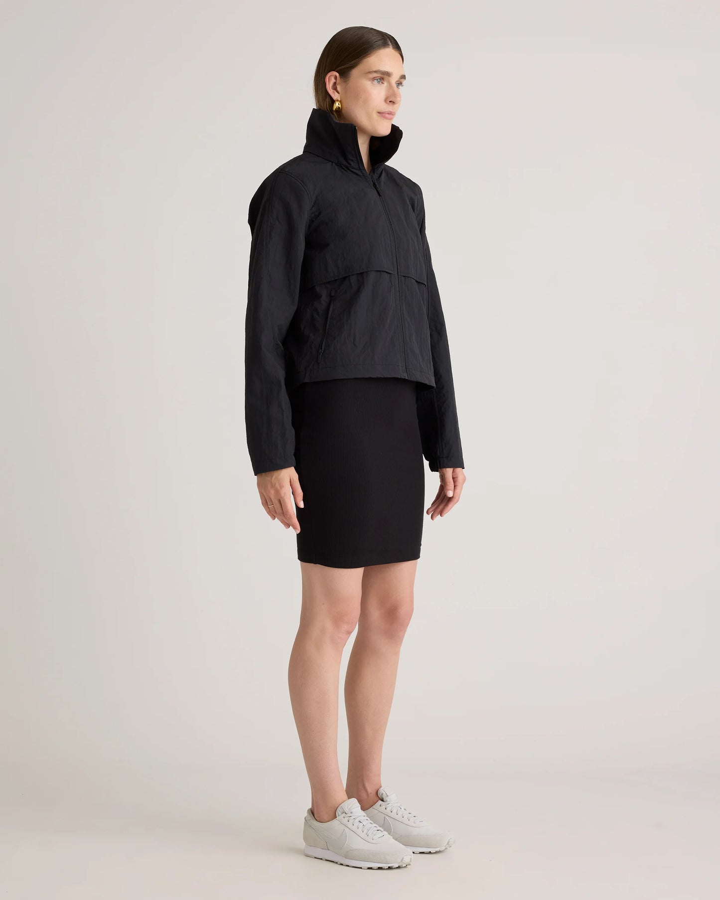Water Repellent Windbreaker Jacket - XS / Praline