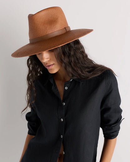 Toquilla Straw Wide Brim Panama Hat - S / Natural