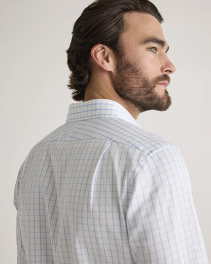 Organic Cotton Stretch Twill Dress Shirt - S / Grey Stripe