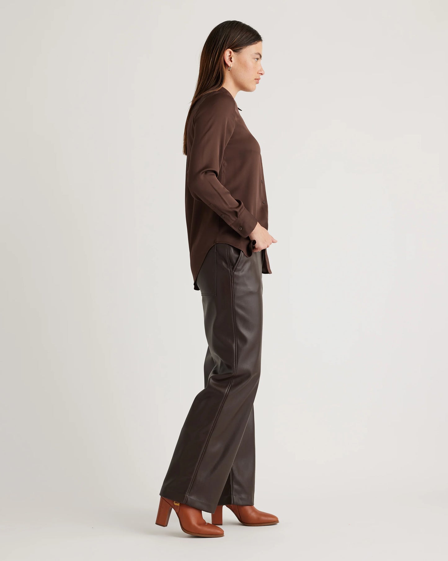 Washable Stretch Silk Blouse - XS / Moonstone Blue