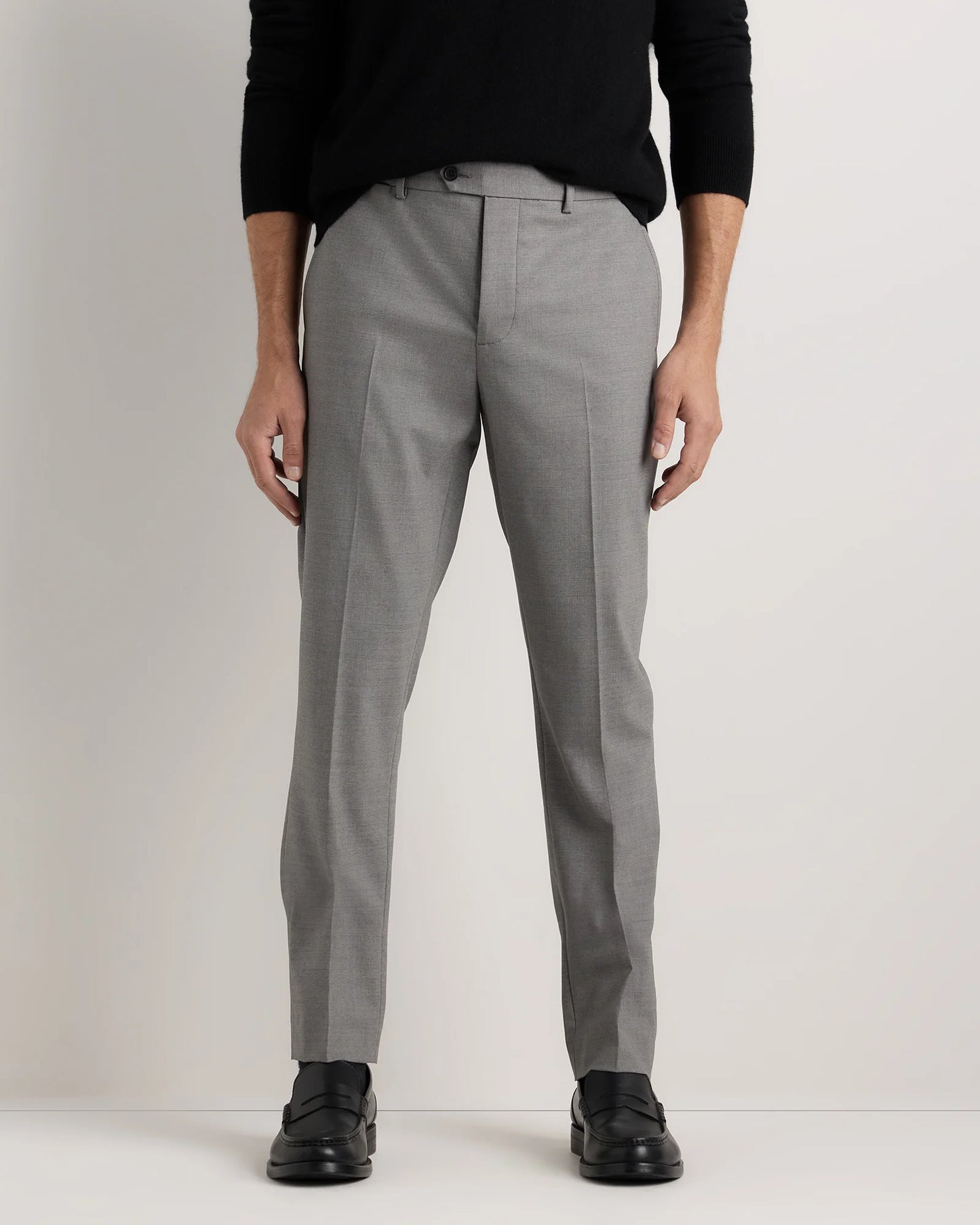 Stretch Wool Dress Pants - Slim - 30X30 / Grey Melange