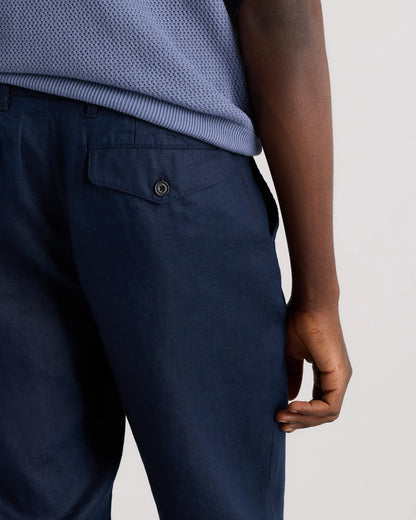 100% European Linen Trousers - 30X30 / Chambray Blue