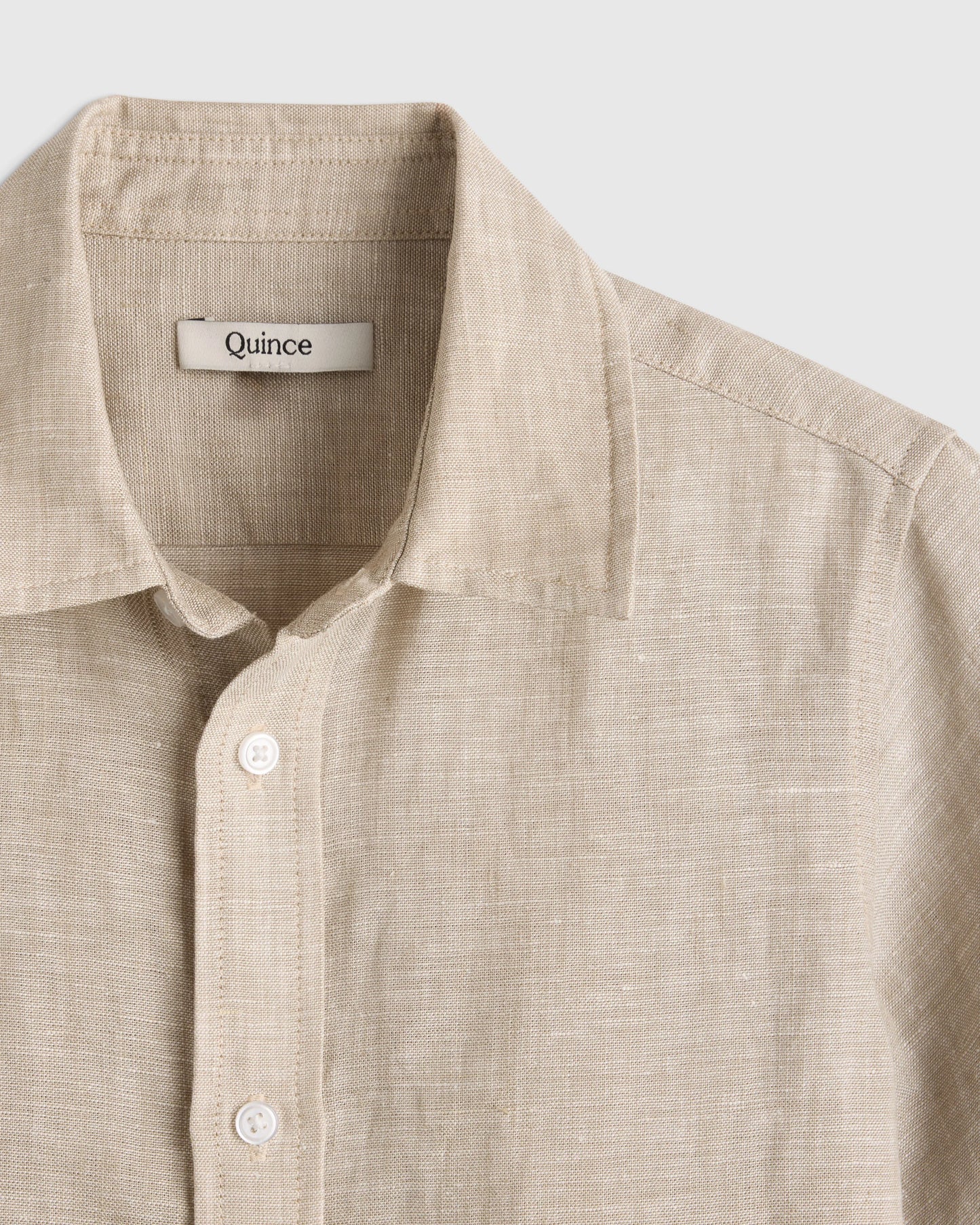 100% European Linen Short Sleeve Shirt - 2T / Flax