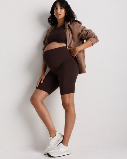 Ultra-Form Maternity Pocket Bike Short 9" - XS / Dark Coal